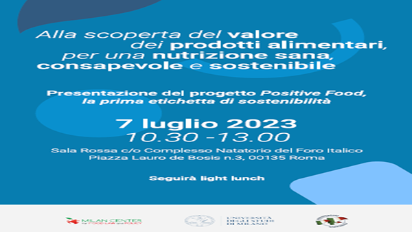 Presentazione del progetto di educazione alimentare: “Positive food”